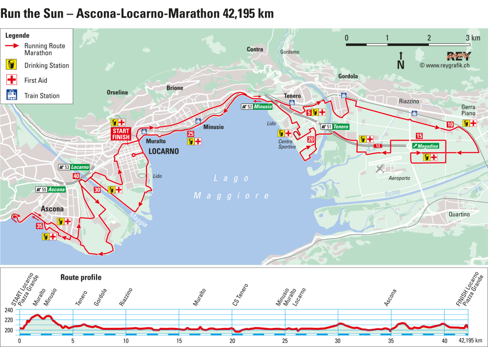 Ascona–Locarno Marathon Route Marathon course
